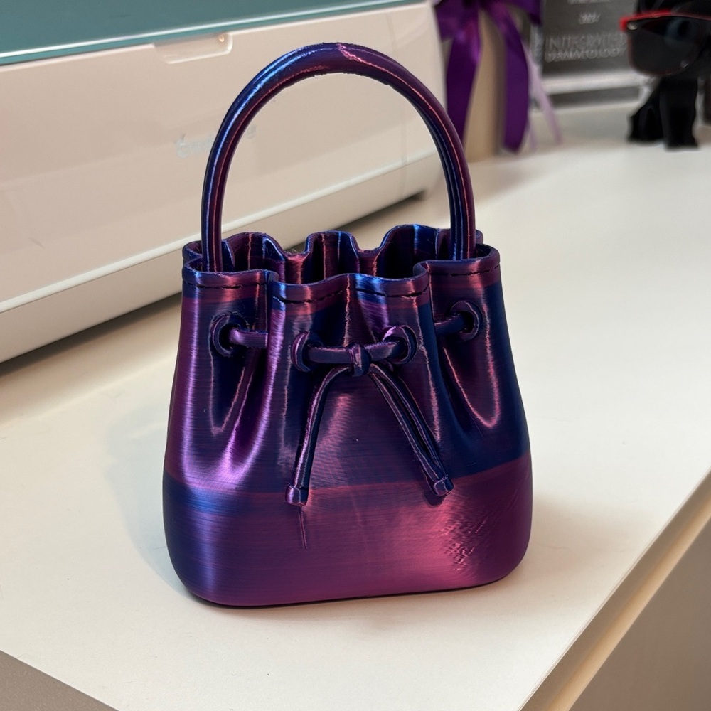 Iridescent Purple Women's Bag - 3D Printed